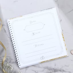 Книга пожеланий на свадьбу, на пружине «Обручальные кольца»