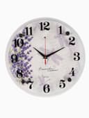 Часы настенные, интерьерные: Цветы, «Стрекозы», бесшумные, d=30 см