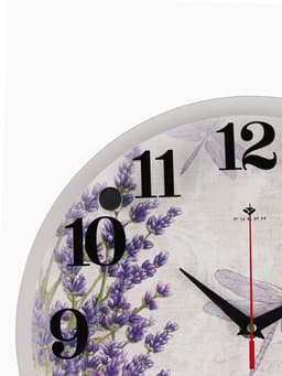 Часы настенные, интерьерные: Цветы, «Стрекозы», бесшумные, d=30 см