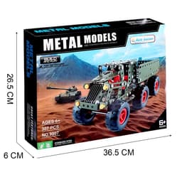 Конструктор металлический «Машина. Военный грузовик», 307 деталей