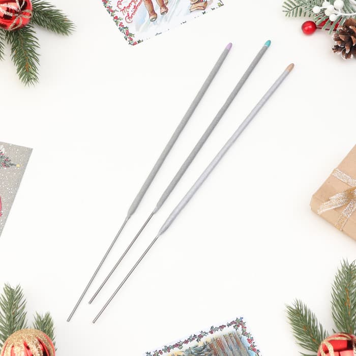 Бенгальские огни разноцветные «Цветопламенные», 3 шт., 30 см, горение 50 сек.