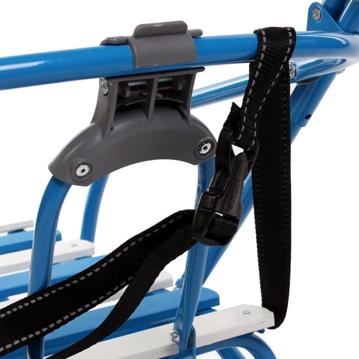 Санки детские складные Nikki 3, с колёсами, с ручкой, цвет синий