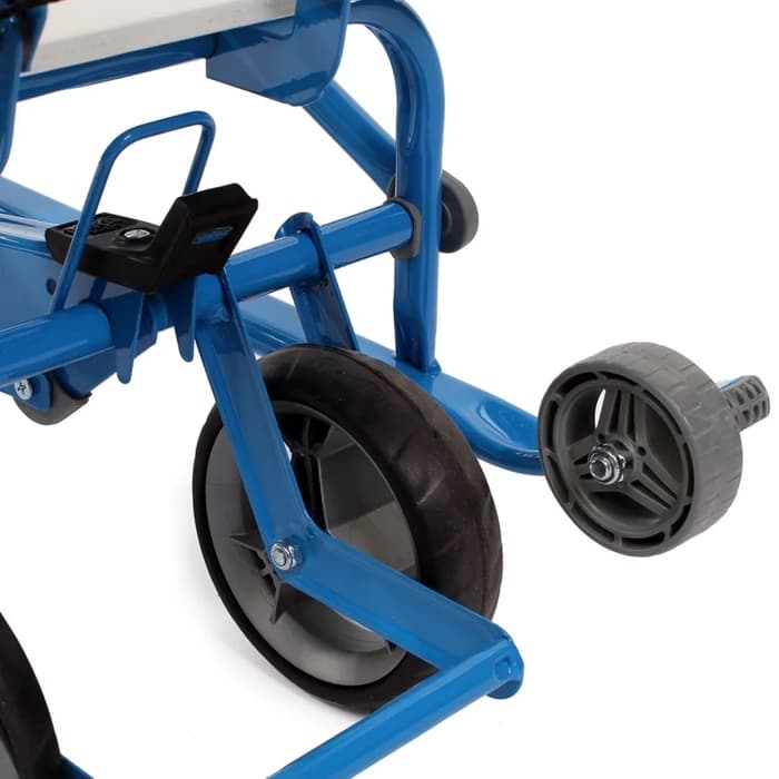 Санки детские складные Nikki 3, с колёсами, с ручкой, цвет синий