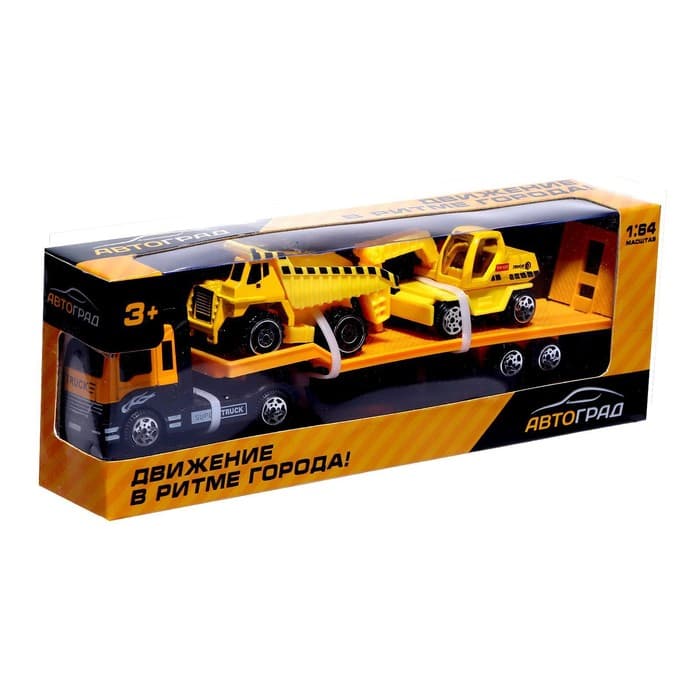 Машинка металлическая «Строительный автовоз», масштаб 1:64, МИКС