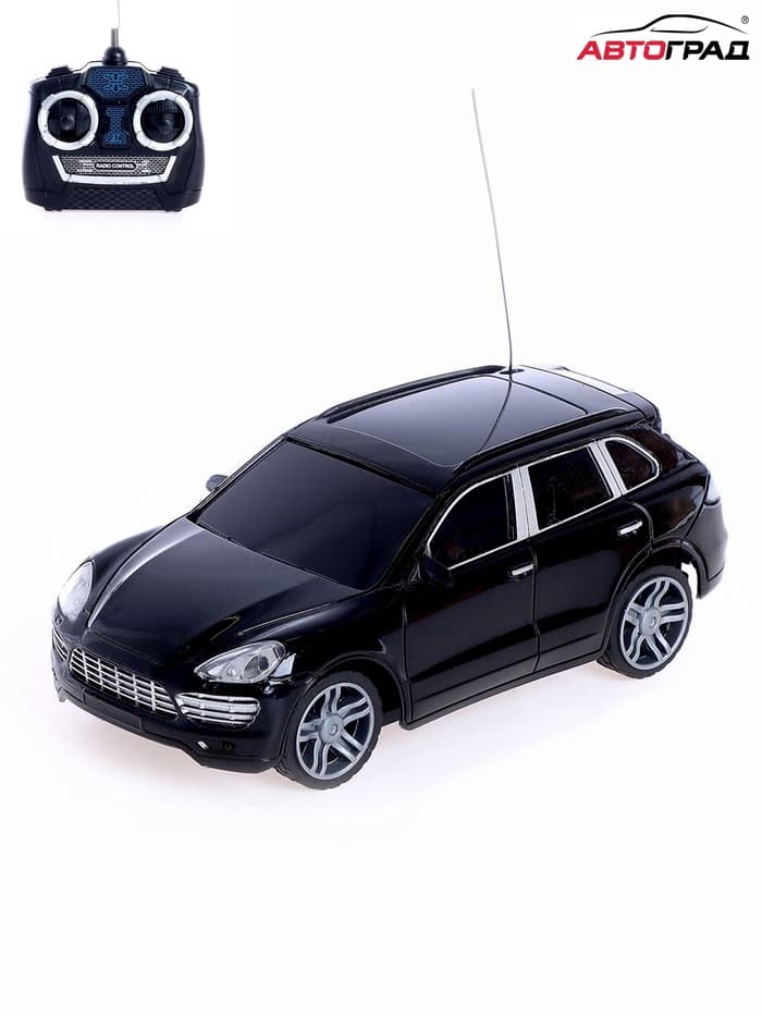 Машина на радиоуправлении, работает от батареек, цвет чёрный