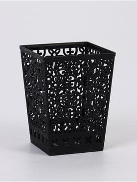 Подставка для столовых приборов «Арабеска», пластик, 9×9×12 см, чёрная