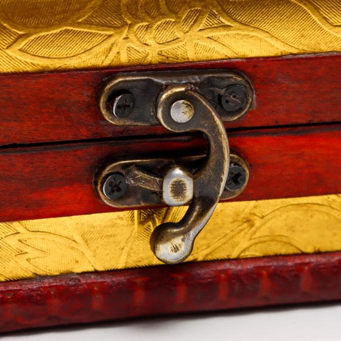 Набор шкатулок для украшений «Сундучок. Золотые цветы», дерево, 2 шт.