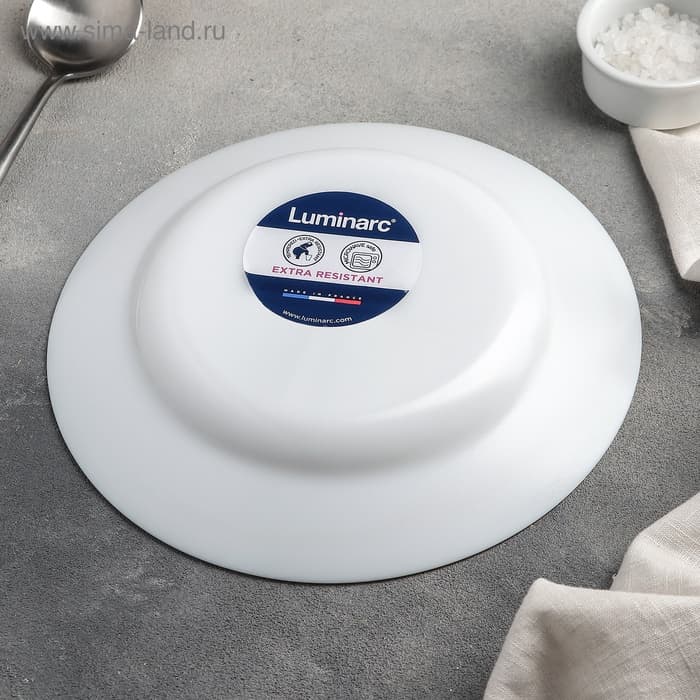 Тарелка глубокая Luminarc Everyday, 500 мл, d=22 см, стеклокерамика, белая