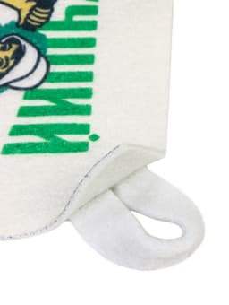 Набор для бани с принтом «Самому лучшему банщику», 3 предмета: шапка, коврик, рукавица, полиэфир, светлый, «Банная забава»