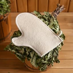 Набор для бани с принтом «Самому лучшему банщику», 3 предмета: шапка, коврик, рукавица, полиэфир, светлый, «Банная забава»