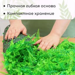 Декоративная панель, 60×40 см, «Самшит, Папоротник», Greengo