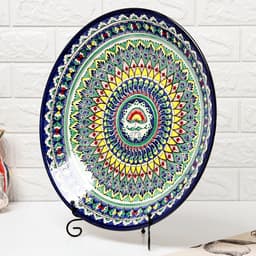 Ляган узбекский Риштанская Керамика «Узоры», d=41 см, МИКС