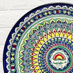 Ляган узбекский Риштанская Керамика «Узоры», d=41 см, МИКС