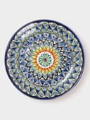 Ляган узбекский Риштанская керамика «Узоры», d=25 см, синий, МИКС