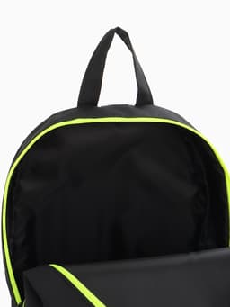 Рюкзак школьный «ЗФТС» на молнии, с карманом, 30×11×44 см, чёрный