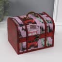 Шкатулка для украшений «Сундучок. Путешествие по Европе», дерево, 15×20×15 см