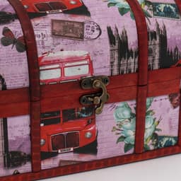 Шкатулка для украшений «Сундучок. Путешествие по Европе», дерево, 15×20×15 см