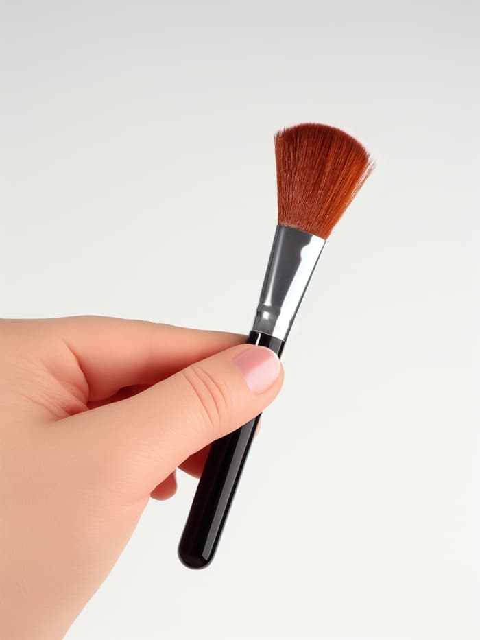 Кисть для макияжа, 15 (± 1) см, чёрная