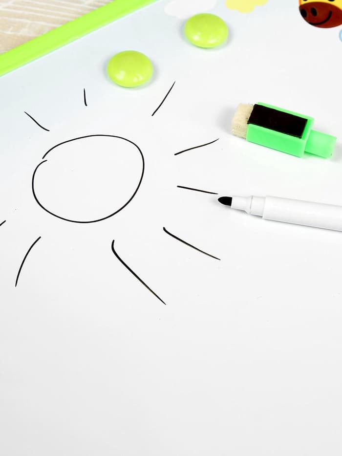 Доска магнитная, маркер и 2 магнита в комплекте, МИКС