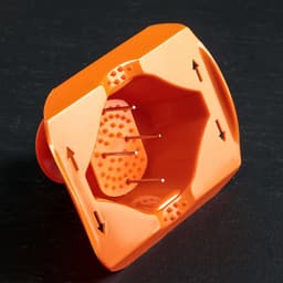 Овощерезка Libra Plast, с 6 насадками, овощедержателем и контейнером, оранжевая