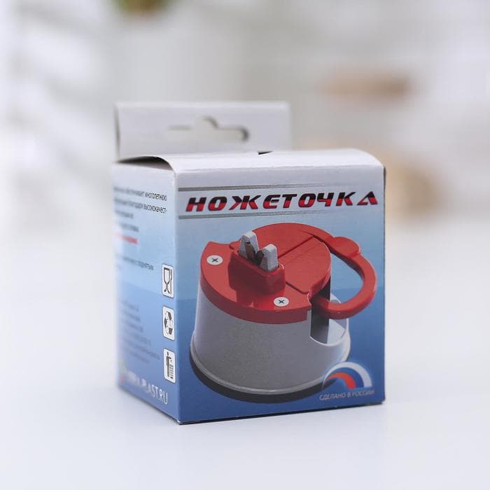 Точилка для ножей на присоске Libra Plast, пластик, МИКС