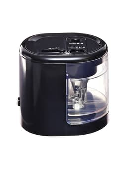 Точилка электрическая Berlingo Power TX, 2 отверстия, с контейнером, чёрная