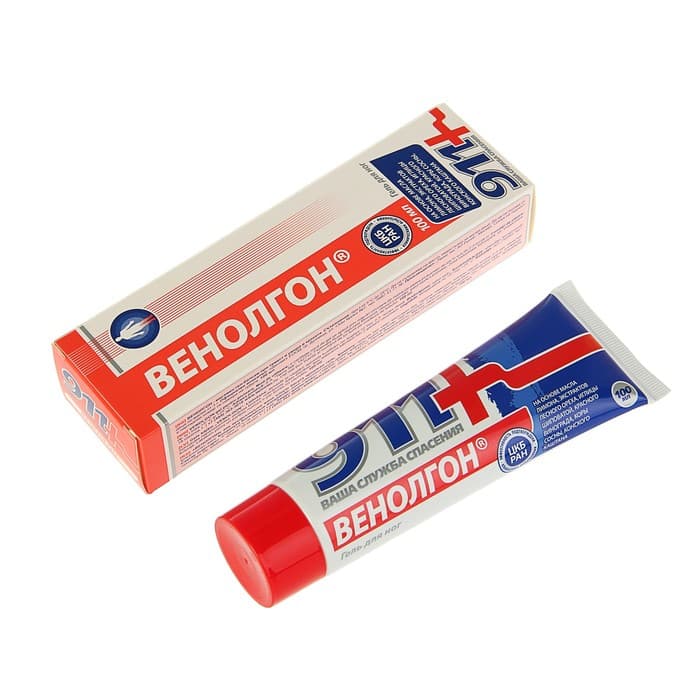 Гель для ног 911 «Венолгон» при тяжести, боли и отеках в ногах, 100 мл