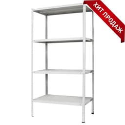 Стеллаж металлический для склада напольный ПАКС металл МС-244, 4 полки, 200×100×40 см, серый