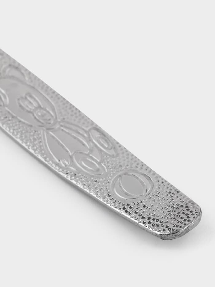 Вилка детская столовая «Непоседа», длина 18 см, толщина 2 мм, нержавеющая сталь, серебристая