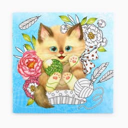 Раскраска - антистресс, альбом «Котонастроение», 20 стр.
