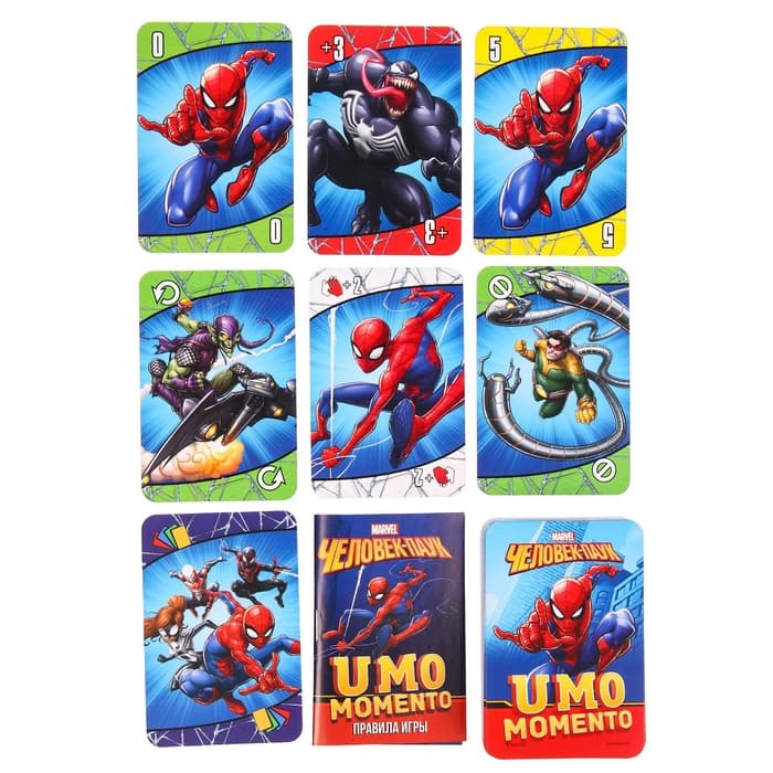 Настольная игра UMO momento, Человек-паук, MARVEL,70 карт, 3+