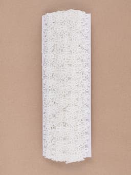 Кружево гипюровое, 15 мм, 14±1 м, белое