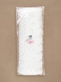 Кружево гипюровое, 35 мм, 14±1 м, цвет белый