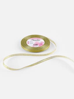 Лента парчовая, 6 мм, 23±1 м, цвет золотой