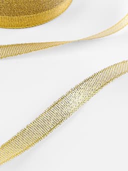 Лента парчовая, 10 мм, 23±1 м, цвет золотой