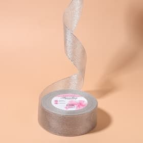 Лента парчовая, 40 мм, 23±1 м, цвет серебряный