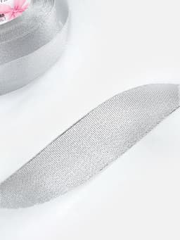 Лента парчовая, 40 мм, 23±1 м, цвет серебряный