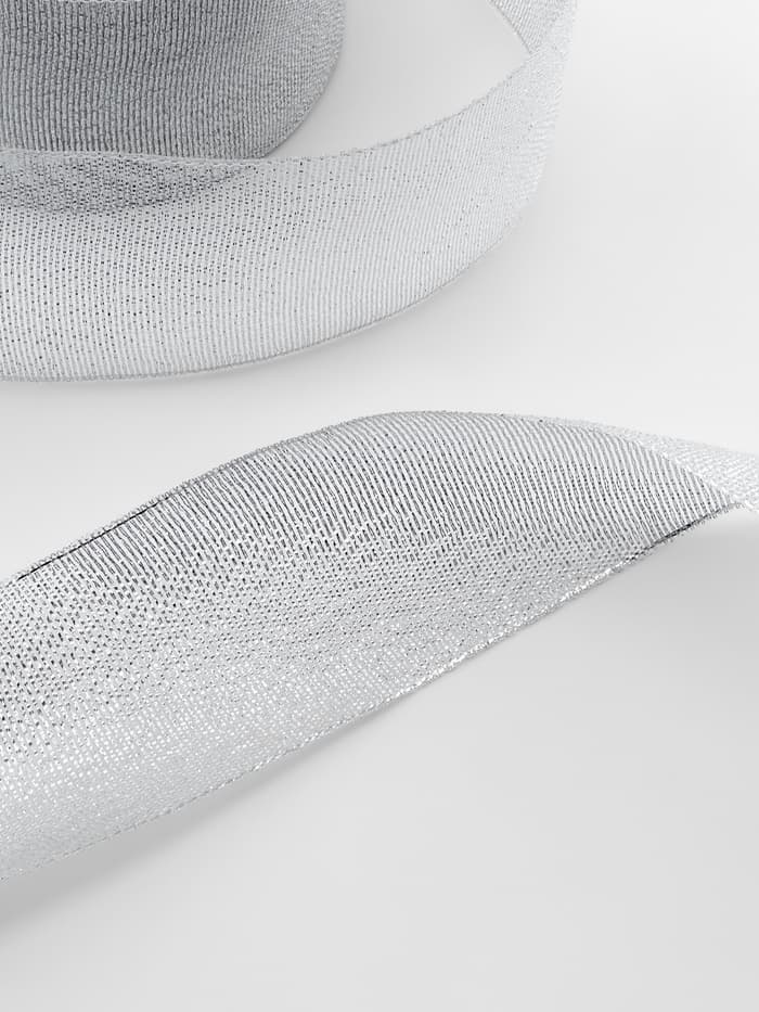 Лента парчовая, 50 мм, 23±1 м, цвет серебряный