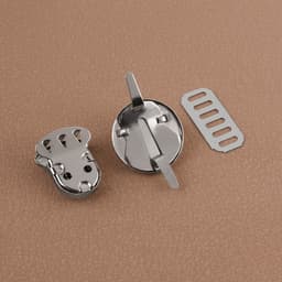 Застёжка для сумки, 2.5×2.5 см, цвет серебряный