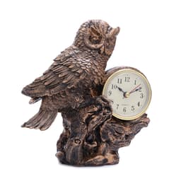 Часы настольные каминные «Филин», 16×19 см, циферблат d=6 см, от батарейки 1×ААА
