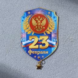 Магнит с подвеской «23 Февраля», 5.4×8 см