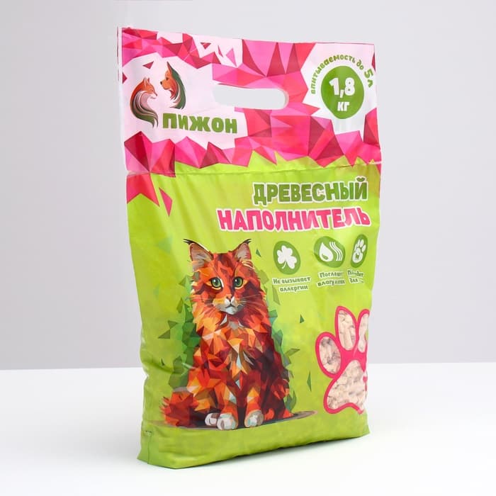 Наполнитель древесный «Пижон» 5 л