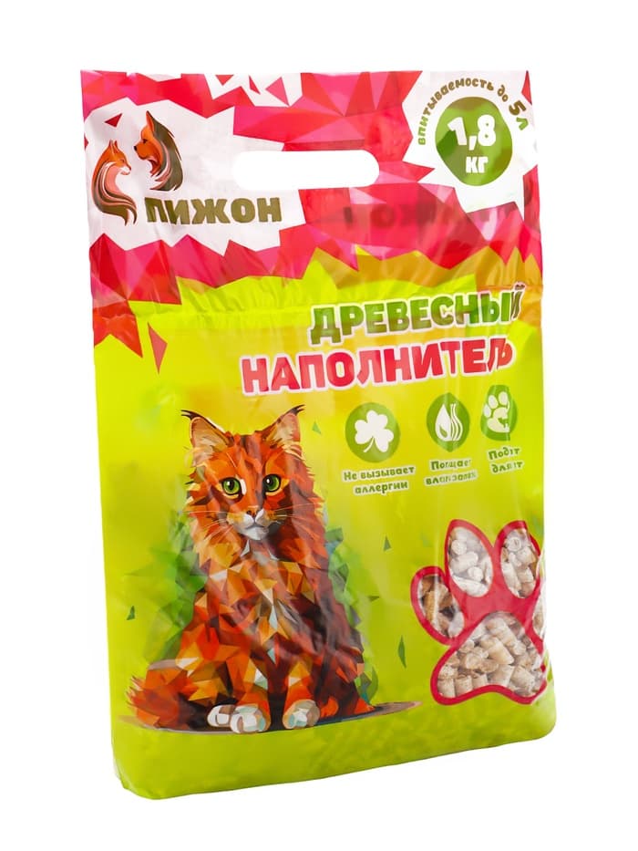 Наполнитель древесный «Пижон» 5 л