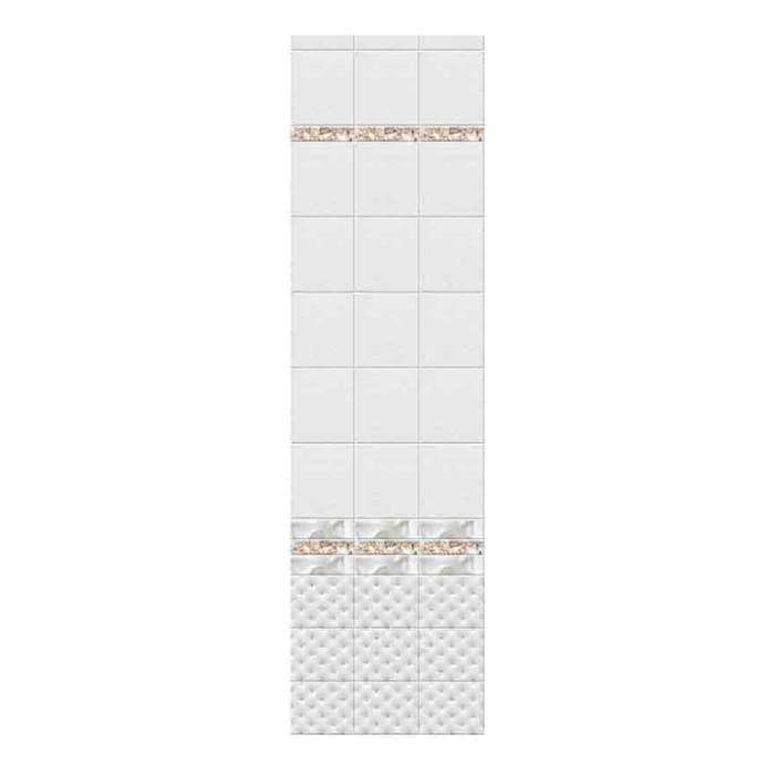 Стеновая панель ПВХ «Новита. Орхидея», добор, 2700×250 мм, цвет белый