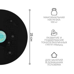 Диск здоровья ONLYTOP, с магнитными вставками, d=25 см, цвета МИКС