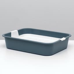 Туалет для кошек «Мурка», 33×25×7 см, с решёткой, пластик, цвет МИКС