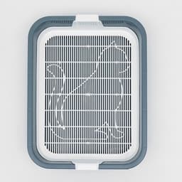 Туалет для кошек «Мурка», 33×25×7 см, с решёткой, пластик, цвет МИКС