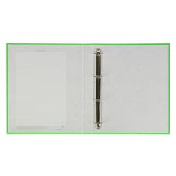 Папка на 4 кольцах А4, ErichKrause Neon, 35 мм, 1750 мкм, ламинированная, твердая обложка, зеленая