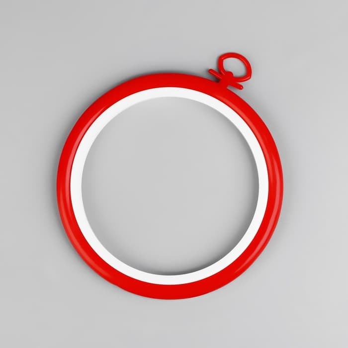 Пяльцы для вышивания с подвесом, пластиковая, d=9/11.5 см, МИКС