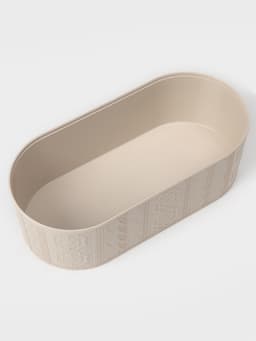 Хлебница с крышкой Альтернатива «Меланж», 33×16×19 см, пластик, бежевая